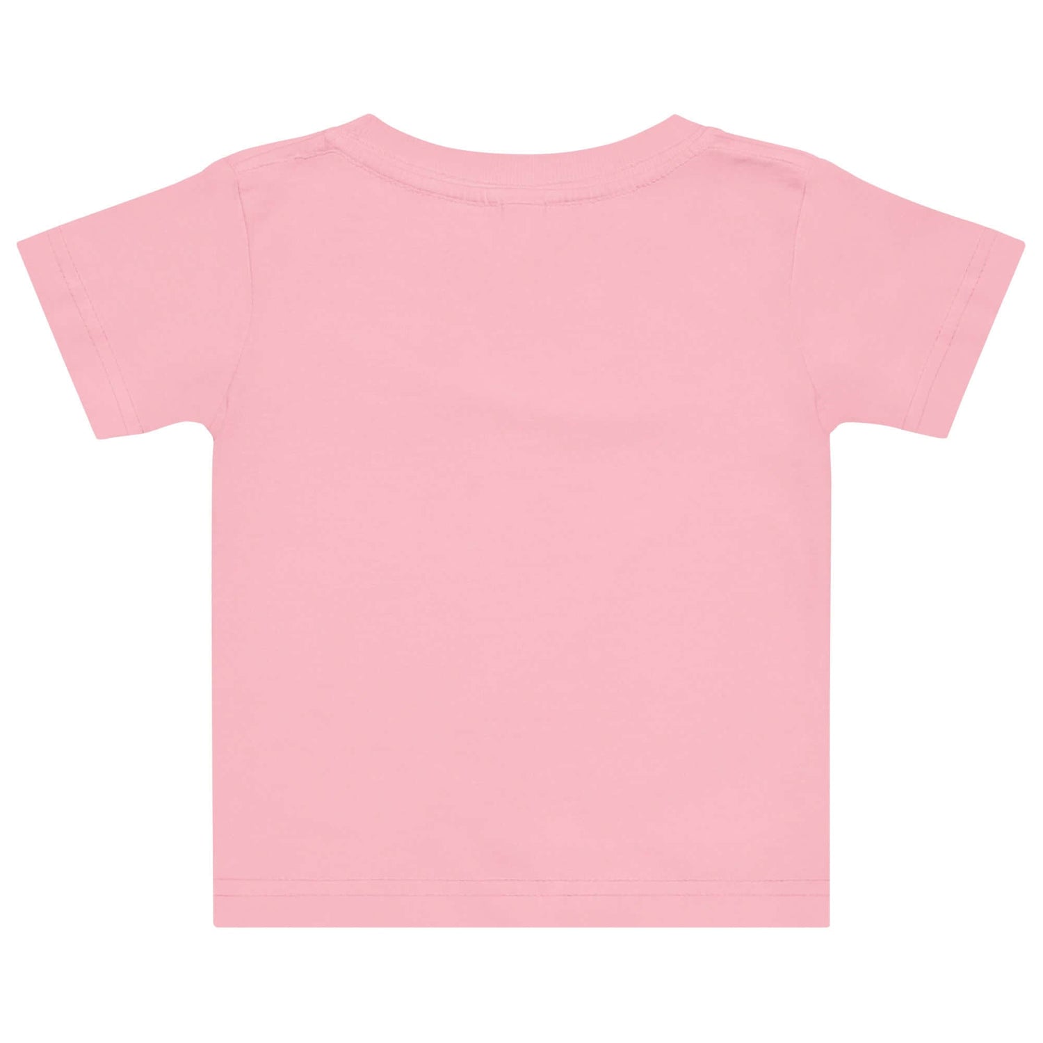 Baby Jersey T-Shirt in rosa, weiches und bequemes T-Shirt für Babys, Rückansicht.